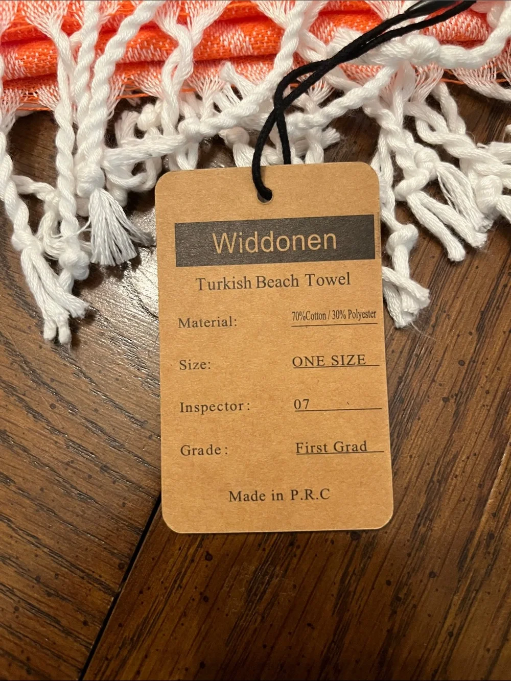 Widdonen Turkish Beach towel, new with tags